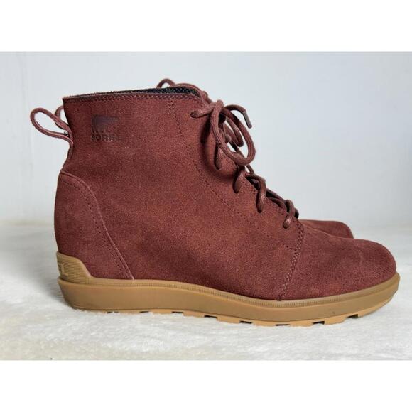 Women's Waterproof Boots SOREL Evie II Lace - Spice/Gum - Size 8 - Picture 4 of 9